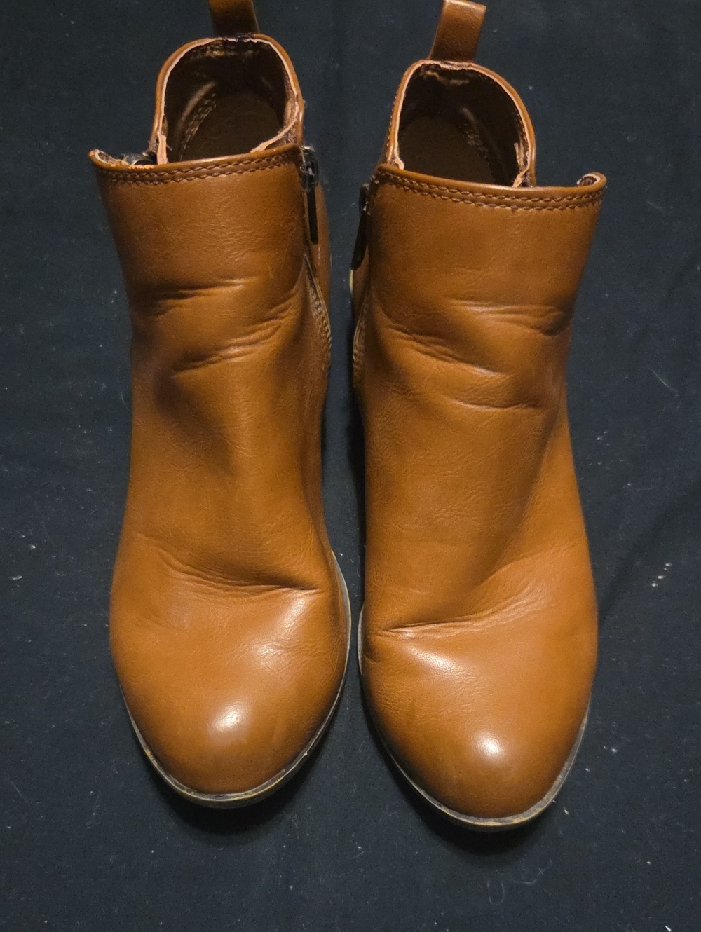 Women's Chestnut Ankle Booties with Side Zip